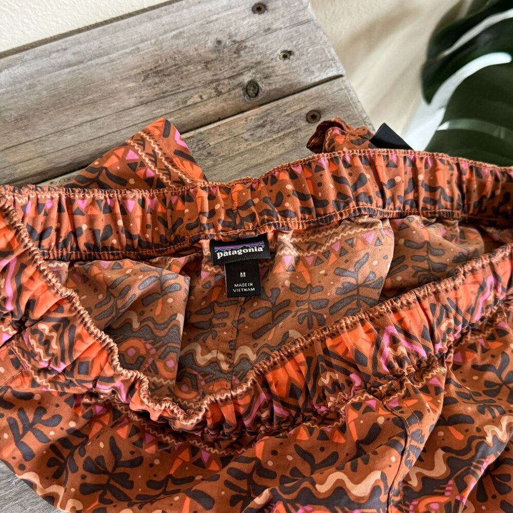 Women's Barely Baggies Shorts Size M Mangrove Tiki Henna Brown Rust Surf Swim - Picture 5 of 15